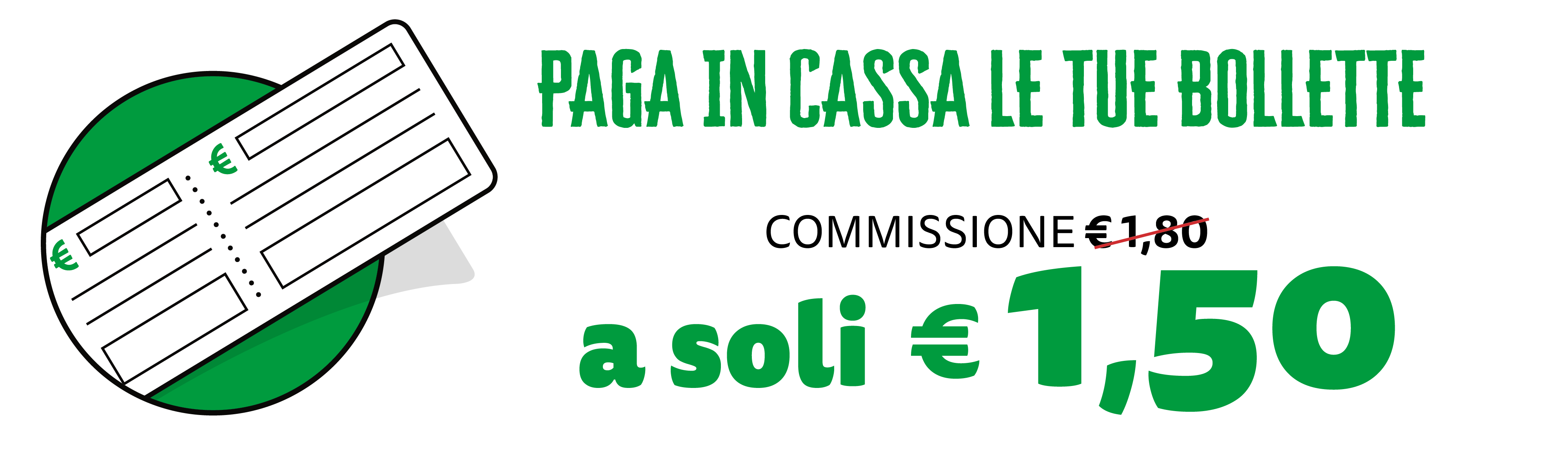 Servizio pagamento bollette disponibile in cassa nei punti vendita PRO7
