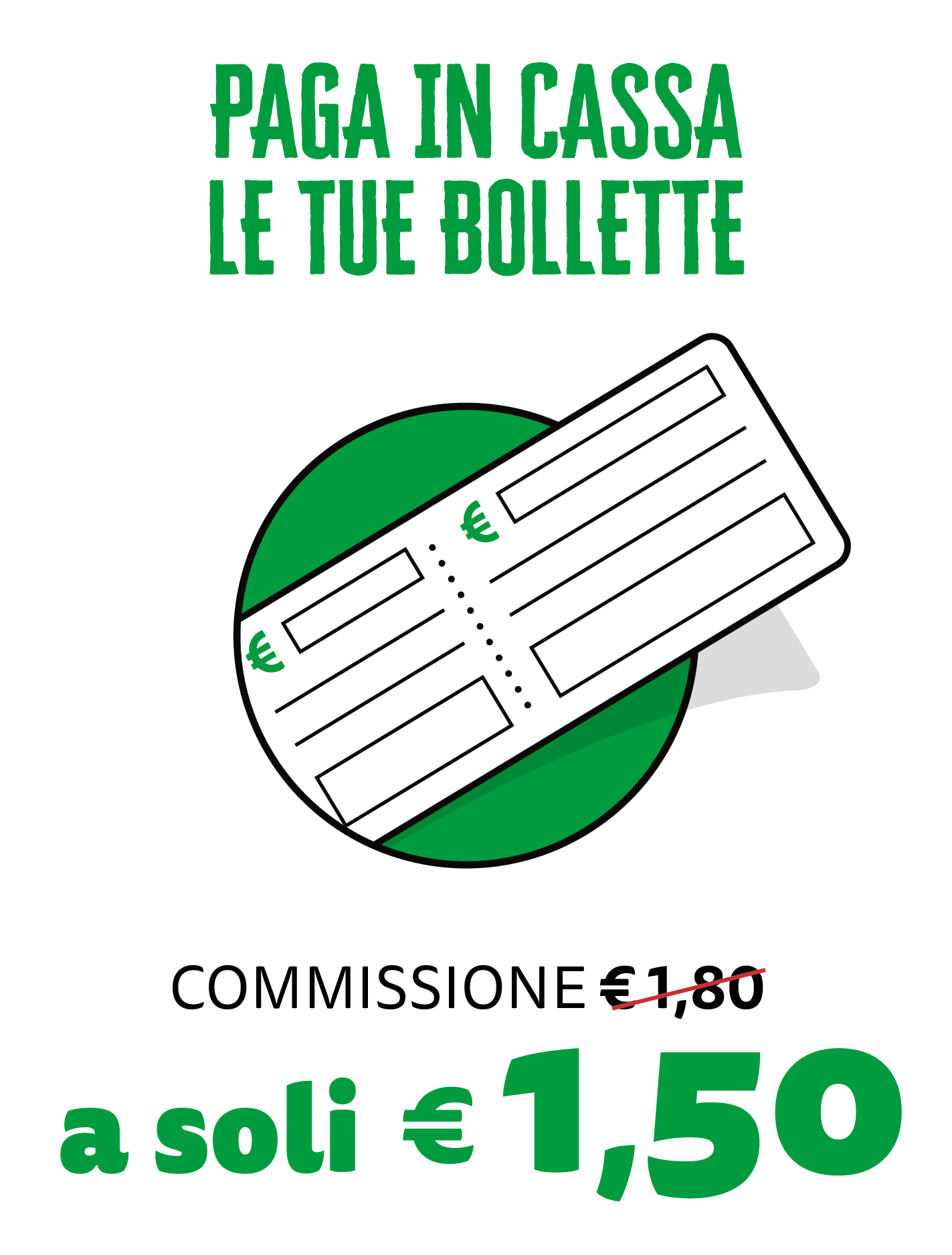 Servizio pagamento bollette disponibile in cassa nei punti vendita PRO7