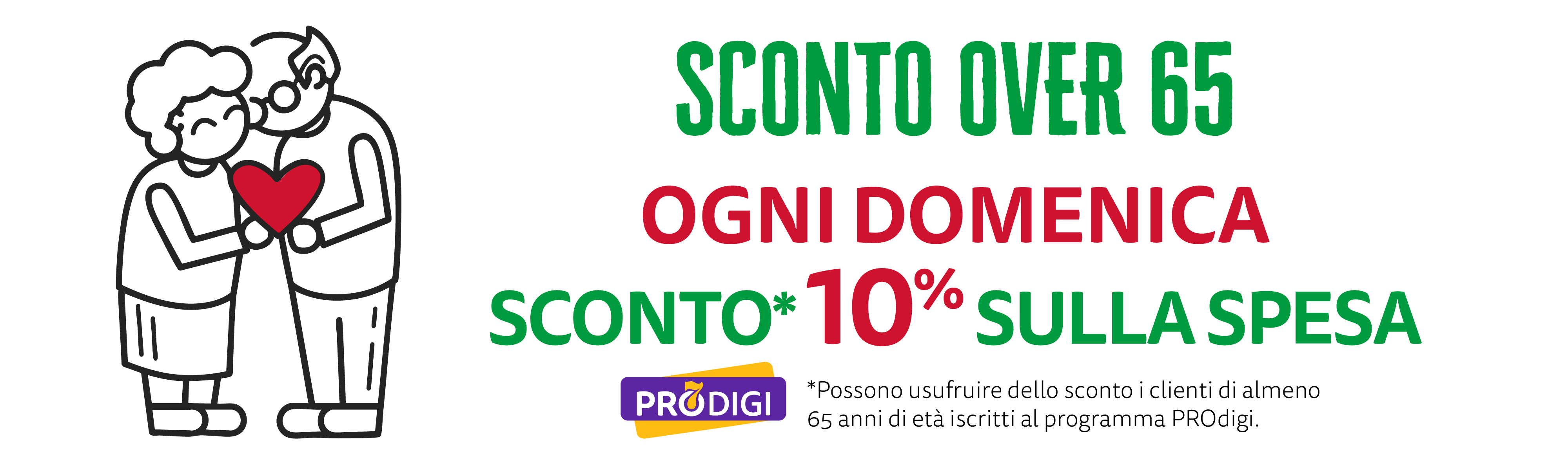 Servizio sconto Over 65 nei punti vendita PRO7