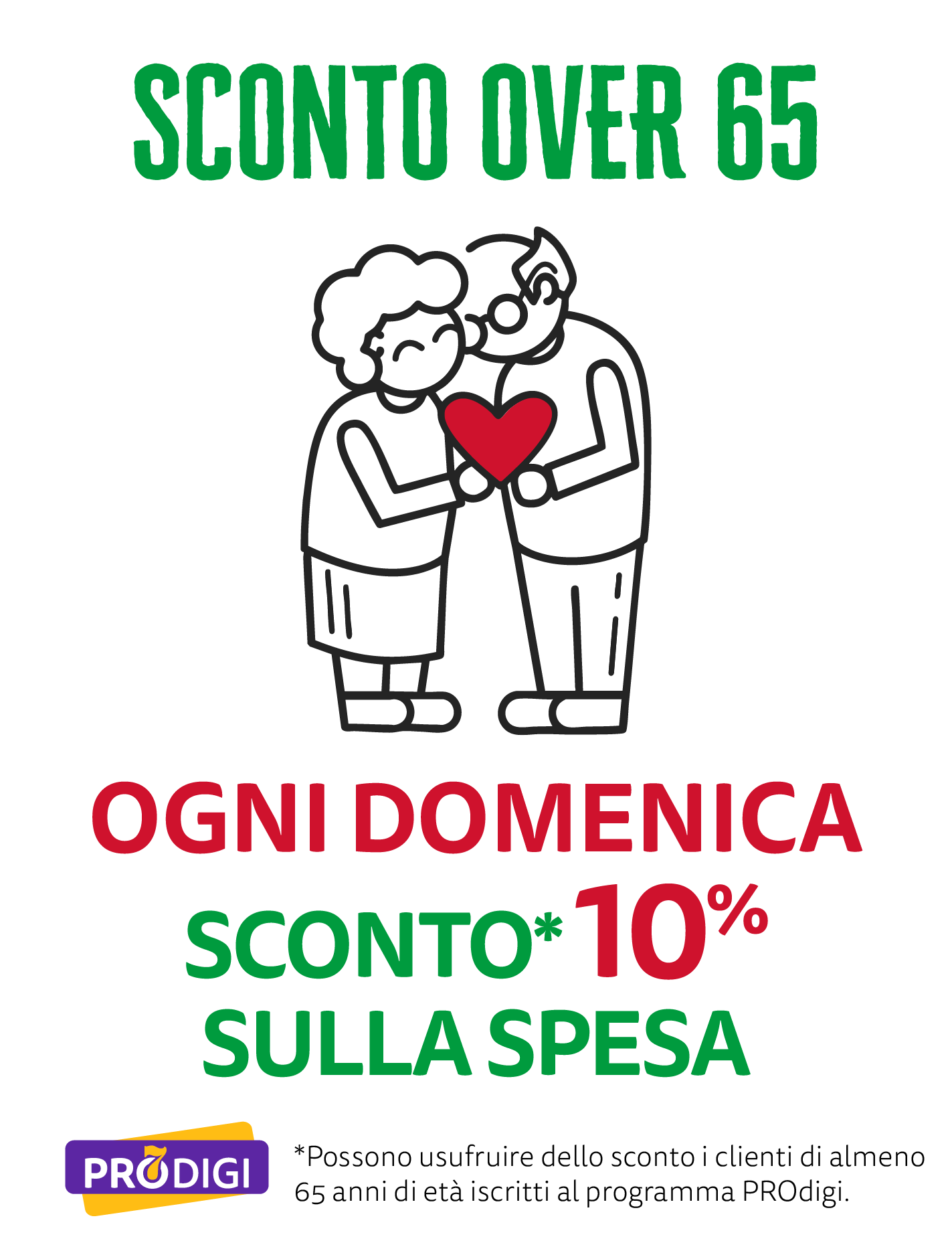 Servizio sconto Over 65 nei punti vendita PRO7