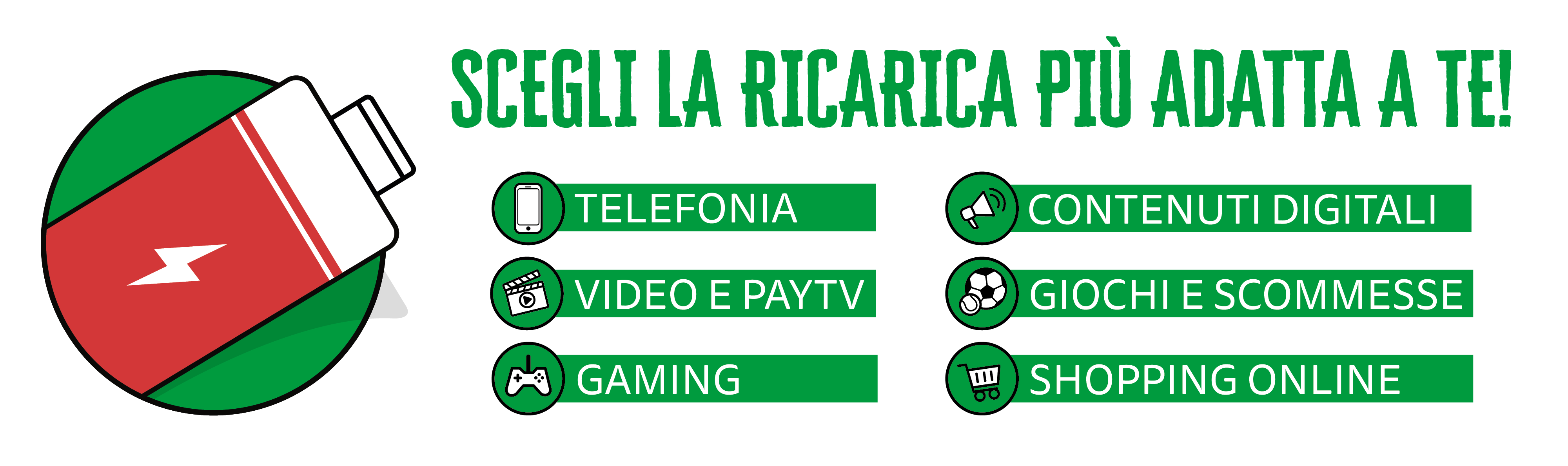 Servizio ricariche telefoniche e gaming disponibili nei punti vendita PRO7